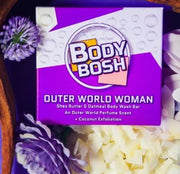 (2 PACK)Scented Soap Bar 123gm SAVAGE DESERT (Masculine Cologne scented) & OUTER WORLD WOMEN (floral perfume scented) By BodyBosh.