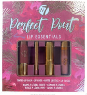 W7 Perfect Pout Lip Essentials Gift Set - With Lip Balm, Lip Liner, Matte Lipstick & Lip Gloss