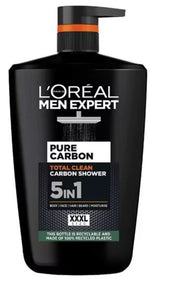 L'Oréal Men Expert Pure Carbon Shower Gel 1L Hair & Body Wash