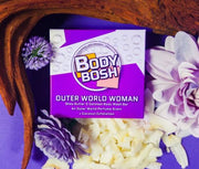 BodyBosh OUTER WORLD WOMEN Soap Bar 123gm - A Floral Perfume Scented Body Wash Soap Bar with Coconut Exfoliation.