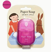 Fragrant Travel Paper Soap Sheets (50 Sheets) STRAWBERRY