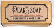 Handmade Soap Bar Peppermint & Wood Sage 70gm By Peak Soap - Refreshing, Rich & Nourishing with Premium Essential Oils