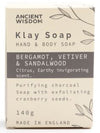 Bergamot & Sandalwood Klay Soap 140gm By Ancient Wisdom