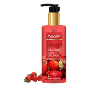 Vaadi Herbals Skin Exfoliating Strawberry Scrub Face Wash 250ml with Mulberry